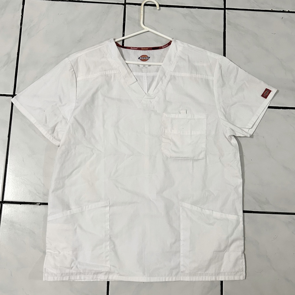 SALE!!! NWOT; Dickies; White Scrub Top